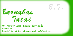 barnabas tatai business card